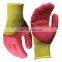 Labor Protection Gloves Foam Latex Gloves Dip Rubber Coated Palm Anti-skid Wear-resistant Breathable Site Work Protective Gloves