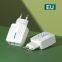 High quality EU US plug 2USB port LED mobile phone charger suitable for iPhone for HUAWEI for xioami