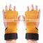 Hand grips gymnastics weight lifting leather grips three hole hand  with wrist support Palm Protection Cross fit