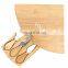 Unique Design Household Premium  Kitchen Steel Knife Bamboo Cheese Board Set