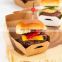 Chicken burger boxes,Kraft paper hamburger packaging box