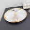 13 inches Factory Customized White Plastic Floral Design Party Plates With Gold Rim
