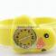 Yellow Duck Slap Watch With Silicone Strap for Girls