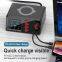 Multifunction Wireless Charger Plug USB Hub Charging Docking Station with LCD Digital Display Travel Socket Adapter Desktop Use