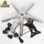 High Quality Aluminum Alloy Office Chair Stand Base Hot Sale Accessory Furniture Leg Gaming boss Chair Base Metal Leg