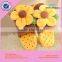 Wholesale fancy super soft plush clorful flower shaped slipper