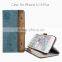 Genuine Leather & Denim Jean Flip Cell Phone Case/Booklet With Card Slots for iPhone 6/6plus for lady/female                        
                                                Quality Choice