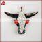 Imitation ox bone carved cow with zircons pendant Bead, alloy jewelry with a cow fashion spike ethnic jewelry