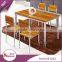 Home furniture custom size1200mm square black melamine wood dinning table set with 4 chairs