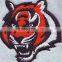 Small tiger head Iron on embroidery patch for sale