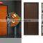 Gold wooden color Metal Italian steel security doors resdential for sale ,steel wood aromred door