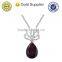 high quality custom multi colored crystal water drop jewelry necklace for sale