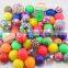 Customized fashion design clear bouncy ball with 3D toy