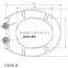 Economic duroplast toilet seat cover with soft close and quick release functions