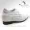 white lace up height increasing men shoes