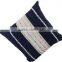 Blue pillow With Multi Striped Cover