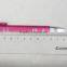 2016 Stock Cheap Rose Red Plastic Ball Pen Made In China