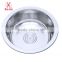 SUS304 single round stainless steel sink bowl