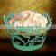 handmade hot sale lace wedding cupcake wrappers customized design
