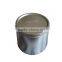 Good quality round polished no print metal tin box