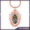 New metal wholesale customized picture printed key chain rings for gift