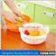 double layer Round Eco- Friendly PP Draining Kitchen Basket For Fruit