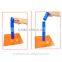 Plastic balloon display rack on cups and sticks