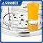 Sunnex Economy Trendy Matt Polycarbonate container Half Moon Bay Shape Triple 5 LTR x 2 Juice Dispener