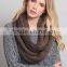 2016 Round Neck Warm Winter Loop Scarf, Roll Up Knit Infinity Scarf