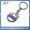 double plating gold and silver custom promotional 3D beer metal key ring