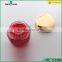 50ml fancy red glass face cosmetic jar cream packing with gold lids