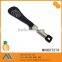 ECO-FRIENDLY RESISTANCE SLOTTED BLACK SILICONE SPOON WITH STAINLESS HANDLE