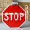 flashing solar led traffic sign / portable road safety warning signage