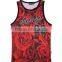 Fashion Polyester Digital Sublimation Printed Tank Top mens, Racer Back Tank Top, Custom Sublimated Gym Tank Top