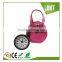 Modern Handbag shape leather pouch Travel Alarm Clock
