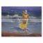 2016 best seller of Beach Child Oil Painting by heavy textured