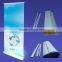 Luxury full aluminum water drop roll up banner stand, broad and wide base roll up display