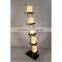 2017 hotel decorative black 3 light floor standing lampwith linen shade good for inn decor high end