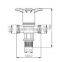 Low Price Plastic Toilet two hole low price Angle Valve