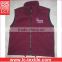 wholesale custom embroidery large size availabe unisex red solid color sleeveless polar fleece vest with pockets(LCTU0049)