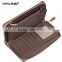 QIALINO Wholesale Zip Wallet Genuine Leather long purse wallet handbag