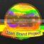 Laser gold holograms sticker