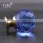 light blue old fashion brass metal cabinet handles kitchen glass knobs