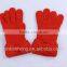 kids mohair red gloves hat and scarf set