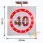 WDM manufacturer road safety solar panel traffic warning sign LED flashing speed limit