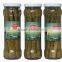 Green asparagus spears in glass jar