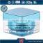 30g Blue Color Top Material Square Plastic Jar, Acrylic Cream Bottle,with Shiny Silver Cap