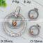 New Arrival Stainless Steel Round Shape Diamond Jewelry Set From India Steel Color