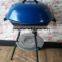Blue Oval Portable Charcoal bbq Grill Metal With Wheel