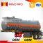 China tri-axle stainless steel fuel tank semi trailer for corrosive material transportation